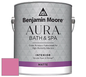 Benjamin Moore Aura 532 Bath & Spa Waterborne Interior Paint Matte Finish краска цвет 2086-40 Deep Carnation