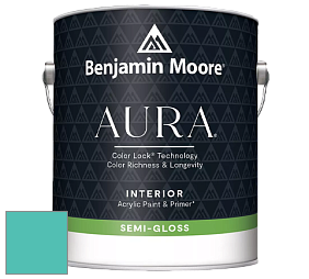 Benjamin Moore Aura 528 Waterborne Interior Semi-gloss Finish краска цвет 663 Teal Tone