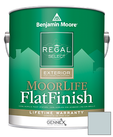 Краска Regal Select Exterior Paint-MoorLife Flat Finish (W105) цвет 1633 Brittany Blue