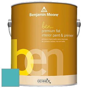 Benjamin Moore Ben W625 Premium Interior Latex Flat краска цвет 2056-40 Cool Aqua
