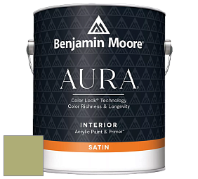 Benjamin Moore Aura 526 Waterborne Interior Satin Finish покрытие цвет 538 Vienna Green
