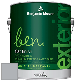 Benjamin Moore Ben 541 Waterborne Exterior Flat Finish краска цвет 1613 Silent Night