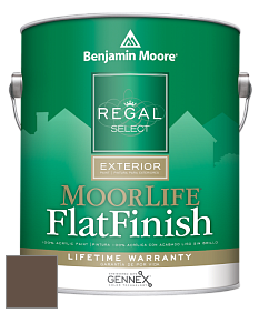 Benjamin Moore W105 Regal Select Exterior Paint-MoorLife Flat Finish краска цвет 2111-20 Grizzly Bear Brown