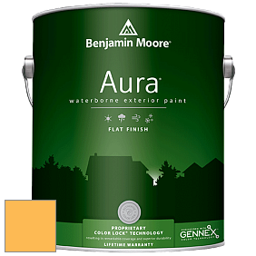 Benjamin Moore Aura 629 Waterborne Exterior Flat Finish краска цвет 314 Imperial Yellow