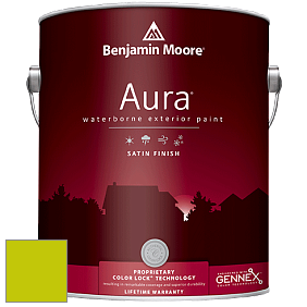 Benjamin Moore Aura 631 Waterborne Exterior Satin Finish краска цвет 2026-30 Snow Cone Green