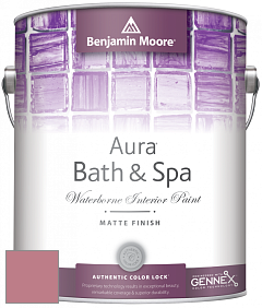 Benjamin Moore Aura 532 Bath & Spa Waterborne Interior Paint Matte Finish краска цвет 2005-40 Genuine Pink