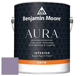 Benjamin Moore Aura 526 Waterborne Interior Satin Finish покрытие цвет 1384 Carolina Plum