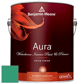 Benjamin Moore Aura 526 Waterborne Interior Satin Finish покрытие цвет 2043-30 Kelp Forest Green