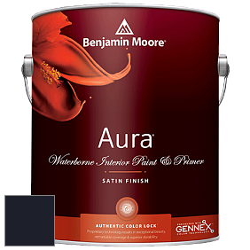 Benjamin Moore Aura 526 Waterborne Interior Satin Finish покрытие цвет RAL 5004 