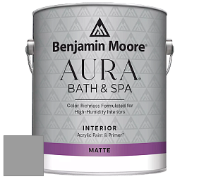 Benjamin Moore Aura 532 Bath & Spa Waterborne Interior Paint Matte Finish краска цвет RAL 9022 