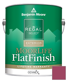 Краска Regal Select Exterior Paint-MoorLife Flat Finish (W105) цвет 2078-20 Raspberry Glaze