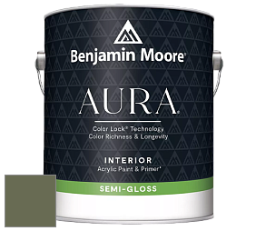 Benjamin Moore Aura 528 Waterborne Interior Semi-gloss Finish краска цвет 441 Alligator Alley