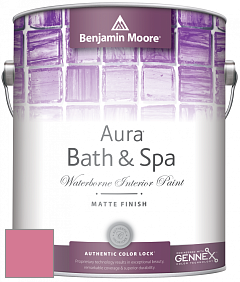 Benjamin Moore Aura 532 Bath & Spa Waterborne Interior Paint Matte Finish краска цвет 2004-40 Pink Starburst