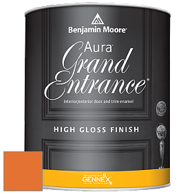 Benjamin Moore Aura 148 Grand Entrance High Gloss эмаль цвет 2016-10 Startling Orange