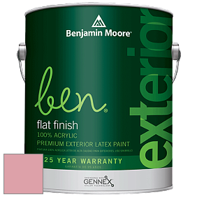 Benjamin Moore Ben 541 Waterborne Exterior Flat Finish краска цвет 2006-50 Pink Punch
