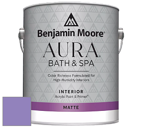 Benjamin Moore Aura 532 Bath & Spa Waterborne Interior Paint Matte Finish краска цвет 2071-40 Crocus Petal Purple