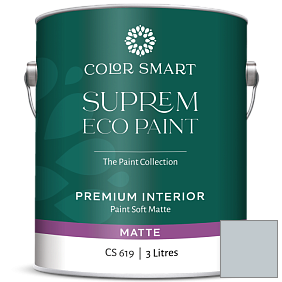 Краска COLOR SMART CS 619 SUPREM ECO PAINT матовая краска цвет 1626 Gentle Gray