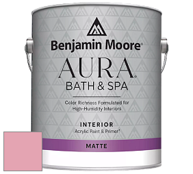 Benjamin Moore Aura 532 Bath & Spa Waterborne Interior Paint Matte Finish краска цвет 2007-50 Supple Pink