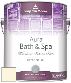 Benjamin Moore Aura 532 Bath & Spa Waterborne Interior Paint Matte Finish краска цвет OC-110 Milkyway