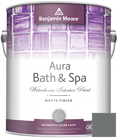 Краска Benjamin Moore Aura Bath & Spa Interior Paint Matte Finish (532) цвет 1595 Rocky Coast