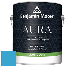 Benjamin Moore Aura 528 Waterborne Interior Semi-gloss Finish краска цвет 790 Bayberry Blue