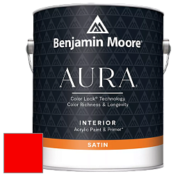 Benjamin Moore Aura 526 Waterborne Interior Satin Finish покрытие цвет RAL 3024 