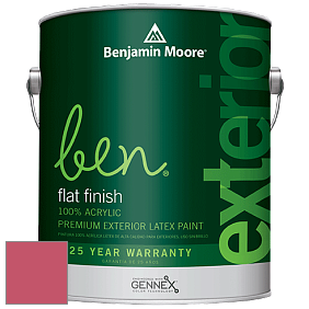 Benjamin Moore Ben 541 Waterborne Exterior Flat Finish краска цвет 2087-30 Italiano Rose