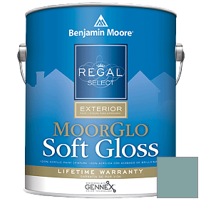 Краска Regal Select Exterior Paint-Moor GloSoft Gloss Finish (W096) цвет 711 Boca Raton Blue