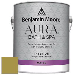 Benjamin Moore Aura 532 Bath & Spa Waterborne Interior Paint Matte Finish краска цвет NCS S 3050-G80Y 