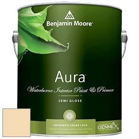 Benjamin Moore Aura 528 Waterborne Interior Semi-gloss Finish краска цвет 198 Cornsilk