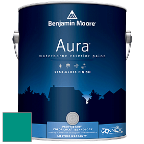 Benjamin Moore Aura 632 Waterborne Exterior Semi-Gloss Finish краска цвет 2048-30 Aruba Blue