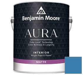Краска Benjamin Moore Aura Interior Paint - Matte (522) цвет 797 Athens Blue