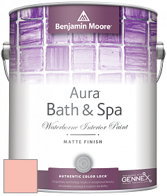 Benjamin Moore Aura 532 Bath & Spa Waterborne Interior Paint Matte Finish краска цвет 2013-50 Salmon Peach
