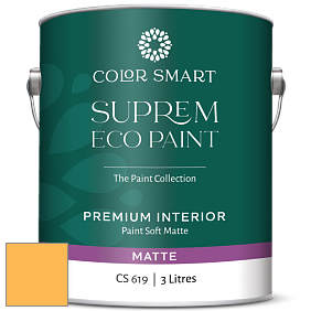 COLOR SMART CS 619 SUPREM ECO PAINT матовая краска цвет 314 Imperial Yellow