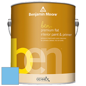 Benjamin Moore Ben W625 Premium Interior Latex Flat краска цвет 2066-50 True Blue