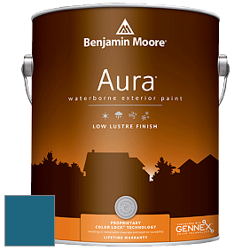 Benjamin Moore Aura 634 Waterborne Exterior Low Lustre Finish краска цвет 2059-20 Caribbean Azure
