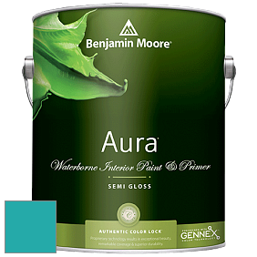 Benjamin Moore Aura 528 Waterborne Interior Semi-gloss Finish краска цвет NCS S 2050-B40G 