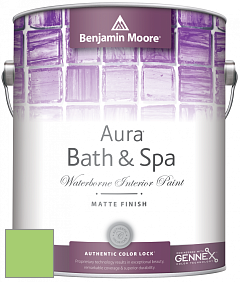 Benjamin Moore Aura 532 Bath & Spa Waterborne Interior Paint Matte Finish краска цвет 2030-40 Spring Leaf