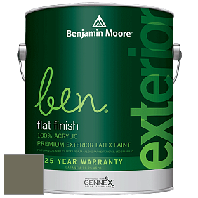 Benjamin Moore Ben 541 Waterborne Exterior Flat Finish краска цвет 2141-30 Army Green