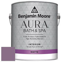 Benjamin Moore Aura 532 Bath & Spa Waterborne Interior Paint Matte Finish краска цвет 1378 Lazy Afternoon
