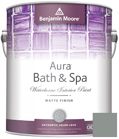 Краска Benjamin Moore Aura Bath & Spa Interior Paint Matte Finish (532) цвет 1566 Stonybrook