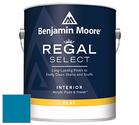 Benjamin Moore 547 Regal Select Waterborne Interior Flat Finish краска цвет 2060-30 Seaport Blue