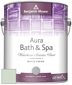 Benjamin Moore Aura 532 Bath & Spa Waterborne Interior Paint Matte Finish краска цвет NCS S 1010-G20Y 