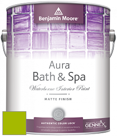 Benjamin Moore Aura 532 Bath & Spa Waterborne Interior Paint Matte Finish краска цвет 2026-10 Lime Green