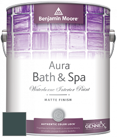 Benjamin Moore Aura 532 Bath & Spa Waterborne Interior Paint Matte Finish краска цвет 2049-10 Pacific Sea Teal