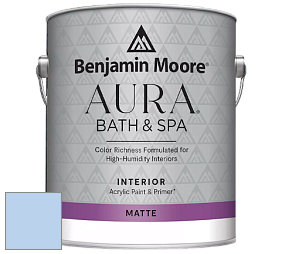 Benjamin Moore Aura 532 Bath & Spa Waterborne Interior Paint Matte Finish краска цвет 2067-60 Windmill Wings