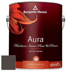 Benjamin Moore Aura 526 Waterborne Interior Satin Finish покрытие цвет 2114-10 Bittersweet Chocolate