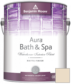 Краска Benjamin Moore Aura Bath & Spa Interior Paint Matte Finish (532) цвет 956 Palace White