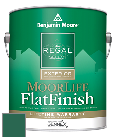 Benjamin Moore W105 Regal Select Exterior Paint-MoorLife Flat Finish краска цвет 2045-10 Green Bay