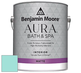 Benjamin Moore Aura 532 Bath & Spa Waterborne Interior Paint Matte Finish краска цвет NCS S 0530-B60G 